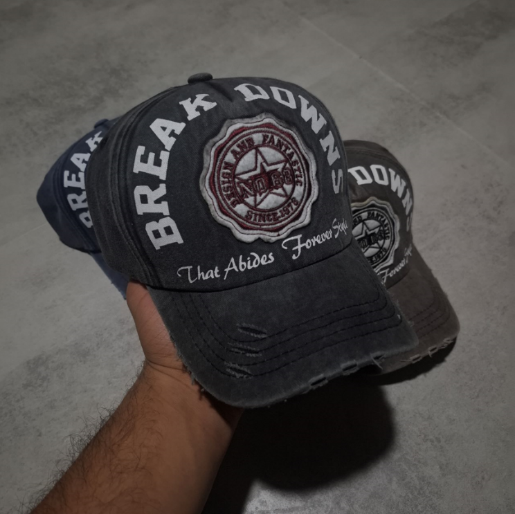 کلاه نوک مدادی جین سنگشور گلدوزی و تیکه دوزی مدل بیسبالی کد klh0003