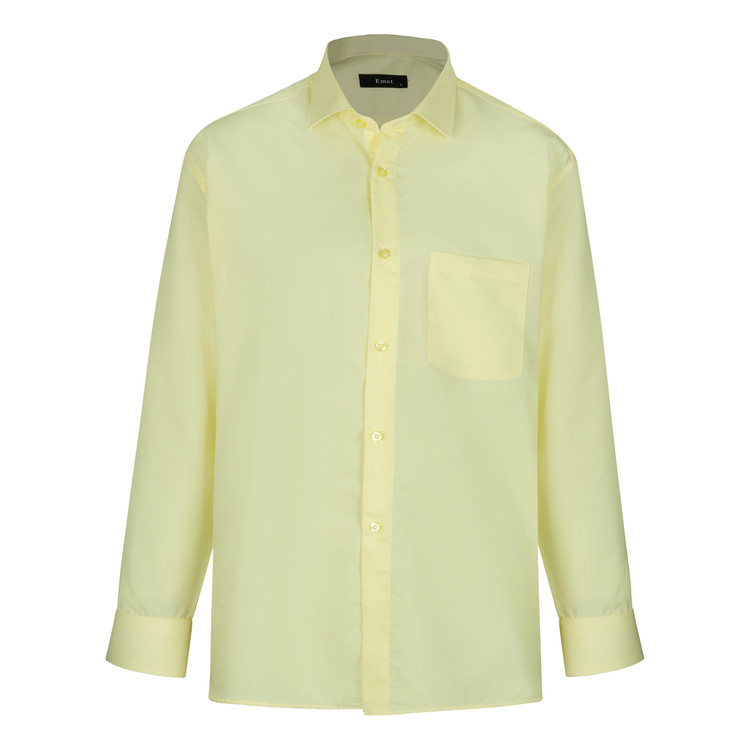 پیراهن آستین بلند مردانه مدل لیمویی ساده کد PB0003