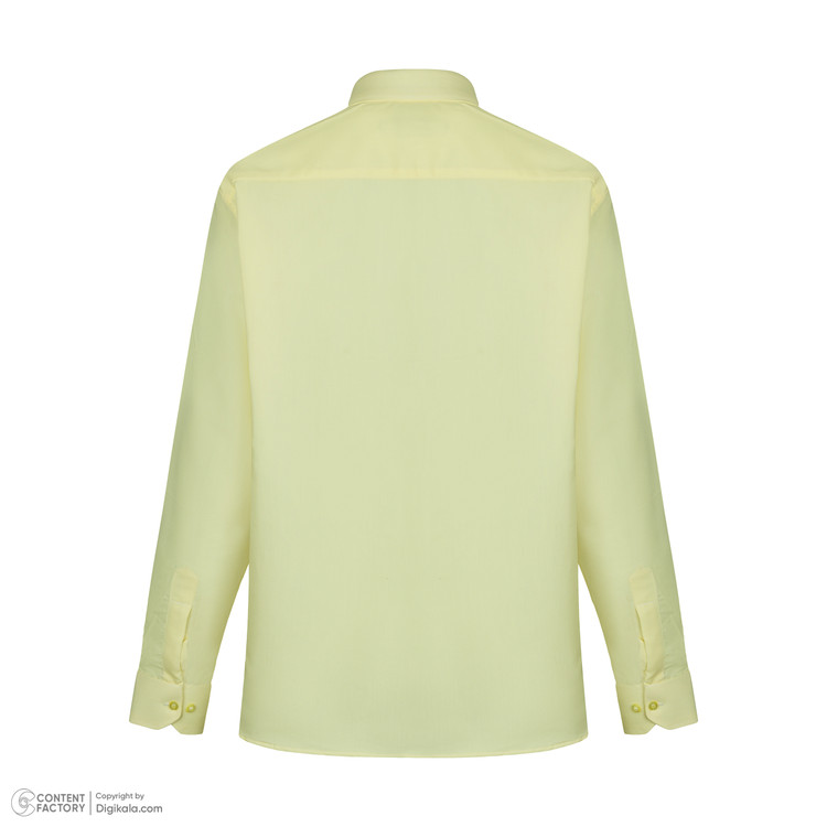 پیراهن آستین بلند مردانه مدل لیمویی ساده کد PB0003