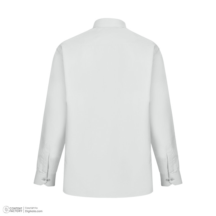 پیراهن آستین بلند مردانه مدل سفید ساده کد PB0003