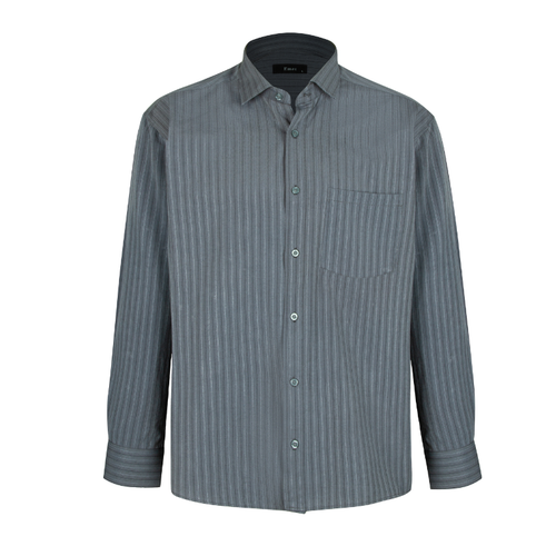 پیراهن تترون آستین بلند مردانه مدل نوک مدادی راه راه کد PB0004