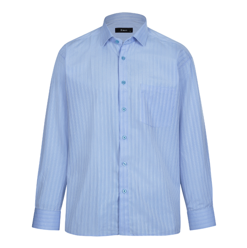 پیراهن تترون آستین بلند مردانه مدل یاسی راه راه کد PB0004