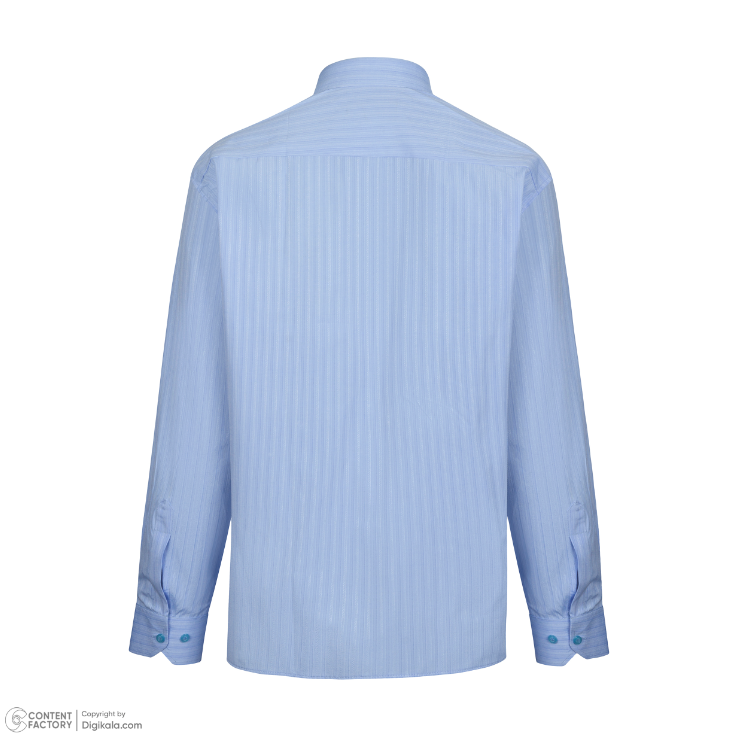 پیراهن تترون آستین بلند مردانه مدل یاسی راه راه کد PB0004