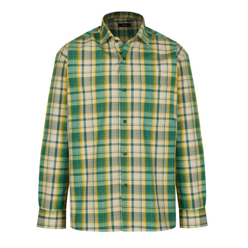 پیراهن آستین بلند مردانه مدل سبز چهار خونه کد PB0009