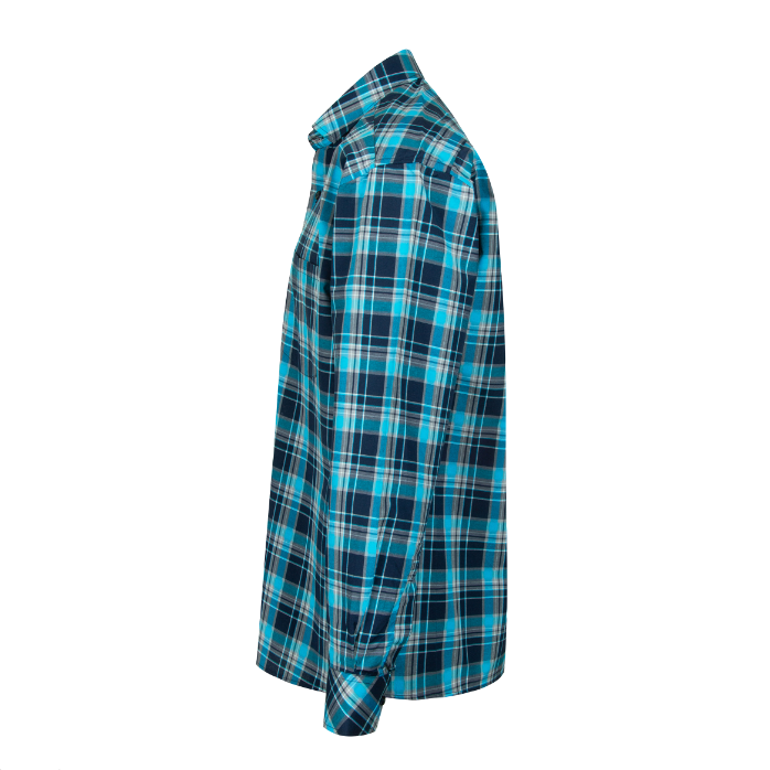 پیراهن آستین بلند مردانه مدل آبی چهار خونه کد PB0010