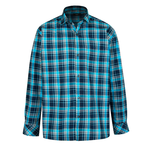 پیراهن آستین بلند مردانه مدل آبی چهار خونه کد PB0010