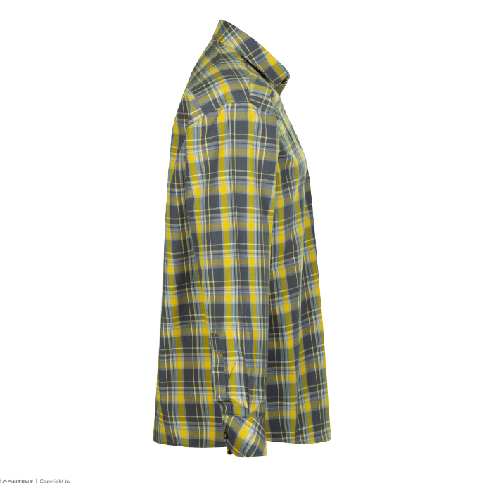 پیراهن آستین بلند مردانه مدل زرد چهار خونه کد PB0010