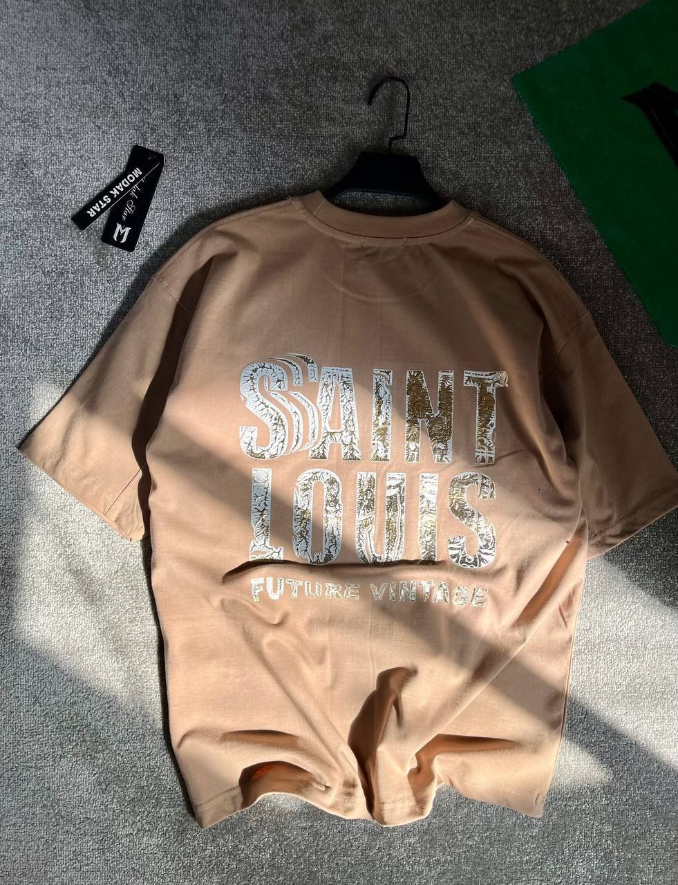 تصویر تیشرت نسکافه ای پارچه ماکان قواره باکسی مدل LOUIS کد TSH0028 