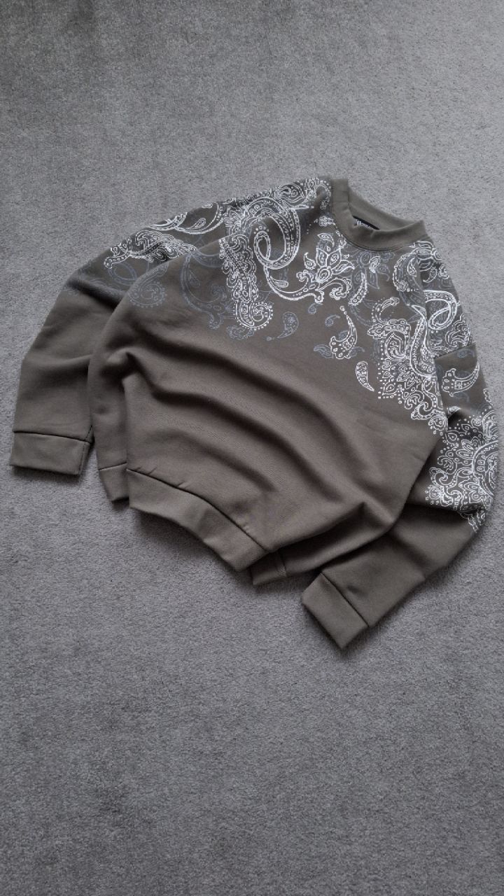 تصویر دورس زیتونی 3 نخ قواره باکسی مدل ترمه کد DORS0023 - XL 